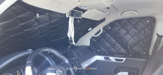 ISOLATION VW 3 PIECES PARE-BRISE, CONDUCTEUR/ PASSAGER DU T5 AU T6.1 FULL BLACK