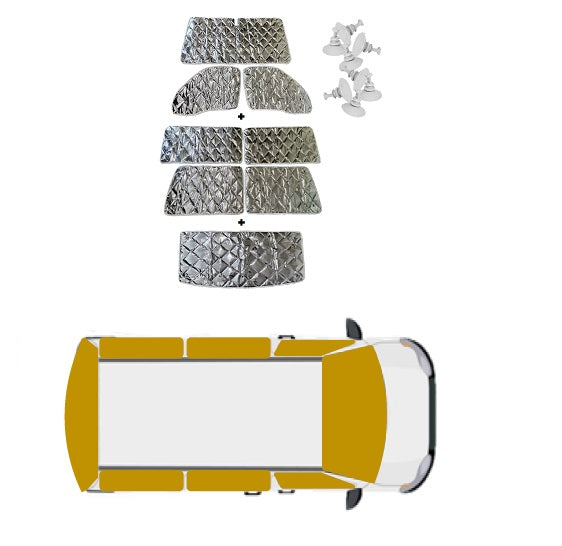 ISOLATION THERMIQUE COMPLÈTE POUR VW T5-T6.1 COURT/ HAYON OU PORTES BATTANTES