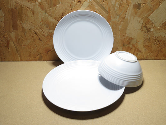 Coffret vaisselle mélamine Cool White