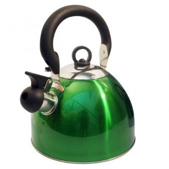 Bouilloire avec sifflé métallisée 2,50L FLAMEFIELD BEAVER BRAND OMNIA