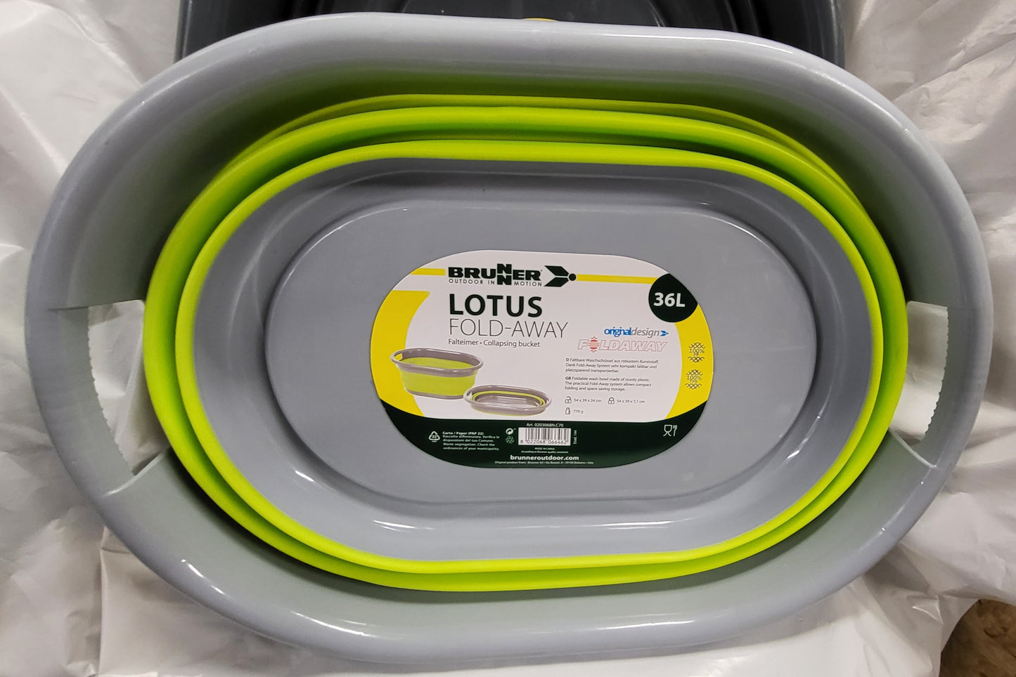 BASSINE PLIABLE VERT