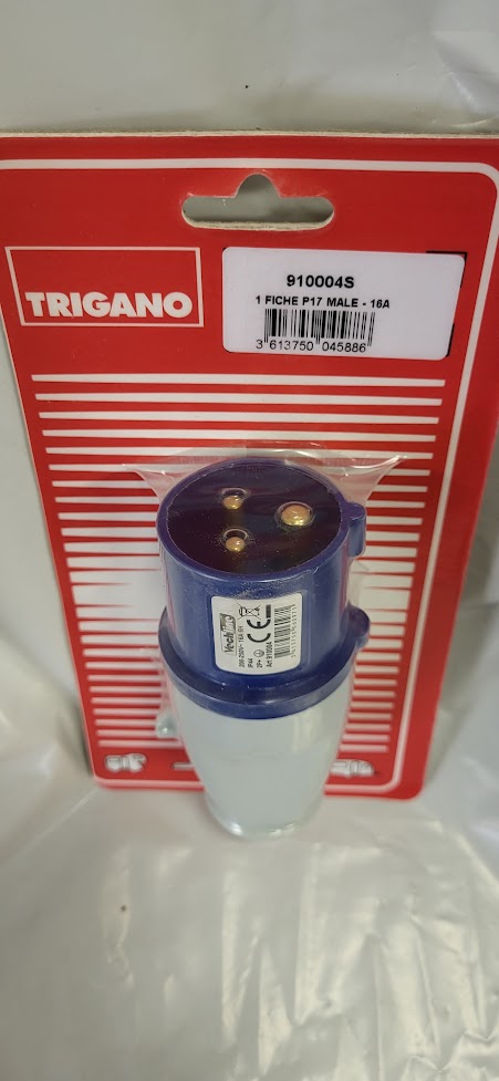 ADAPTATEUR P17 MALE  16 A