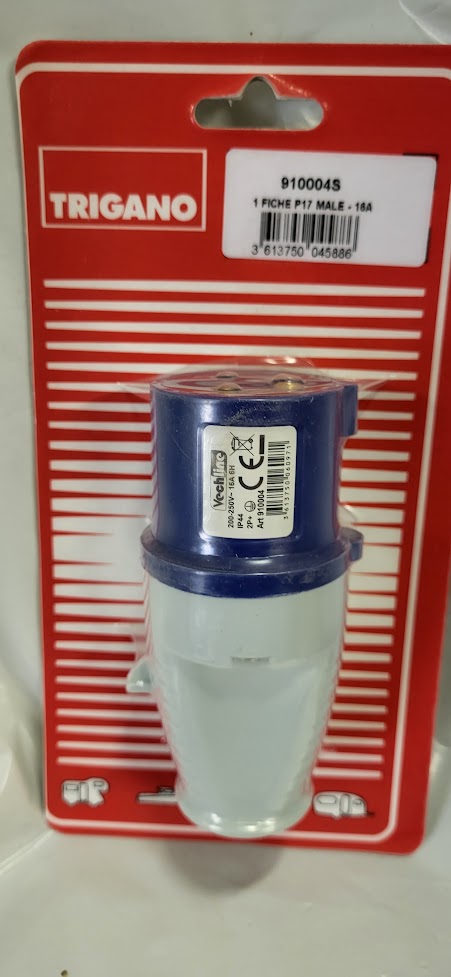ADAPTATEUR P17 MALE  16 A